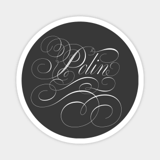 Polin of Bridgerton, Penelope and Colin in calligraphy Magnet